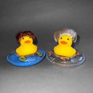 Set of 2 Mini Rubber Duckies with Tubes